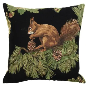Gobelínový polštář s veverkou a šiškou Gobelin Squirrel Pinecone - 45*45*16cm EVKSED