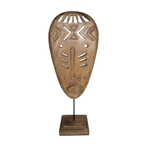 Dekorativní maska vyřezávaná z mangového dřeva - 48cm CIDMM48
