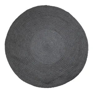 Černý kulatý jutový koberec Bastien - Ø170*1cm DEJMRDZ170