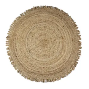 Přírodní kulatý jutový koberec se smyčkami Loops - Ø120*1cm JHJVKL120