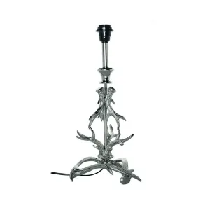 Stříbrná stolní lampa s dekorem parohů - 23*23*60cm KGSL