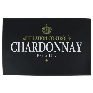 Černá podlahová rohožka Chardonnay wine - 75*50*1cm RARMWC
