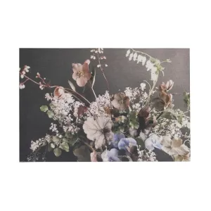 Sametový nástěnný panel s květy Florien 9 - 35*45*1cm MRWPB9