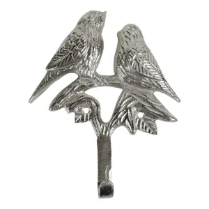 Stříbrný kovový háček s ptáčky - 15*3*18cm ABHVG