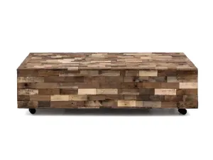 Dřevěný masivní konferenční stůl na kolečkách Kavali - 150*75*40 cm A00000503