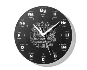 010156 Nástěnné hodiny s chemickými prvky