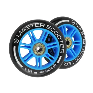 Náhradní kolečka na koloběžky MASTER Stunt 100 mm - modré #1389128