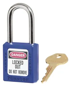 Master Lock 410Blu Zenex Lockout Padlock Blue