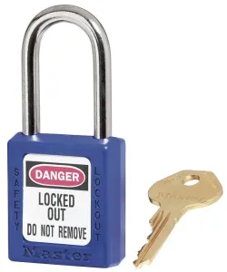 Master Lock 410Kablu Zenex Lockout Padlock Blue Keyed Alike