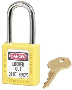 Master Lock 410Ylw Zenex Lockout Padlock Yellow