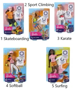 MATTEL - Barbie Olympionička, Mix Produktů