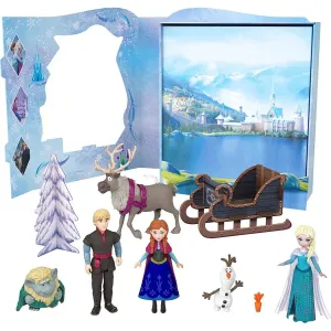Mattel Frozen pohádkový příběh malé panenky Anna a Elsa s kamarády HLX04