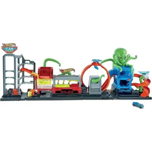 Mattel Hot Wheels GTT96 City - Ultimátní myčka s chobotnicí #1458278
