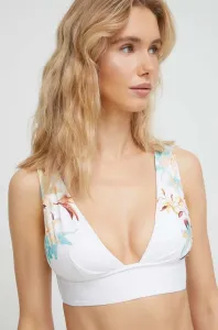 Plavková podprsenka Max Mara Beachwear bílá barva, měkký košík