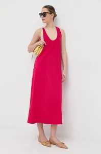 Šaty Max Mara Leisure růžová barva, midi #4902468