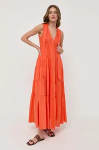 Bavlněné šaty MAX&Co. oranžová barva, maxi #5204196