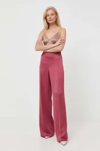 Kalhoty MAX&Co. dámské, růžová barva, jednoduché, high waist #5413067