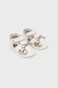 Dětské kožené sandály Mayoral bílá barva