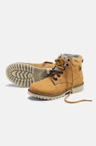 Dětské kožené zimní boty Mayoral žlutá barva #5684177