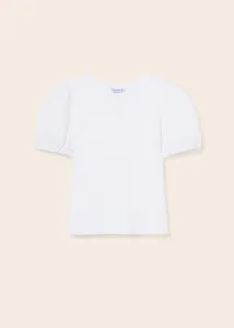 Tričko s krátkým rukávem madeira bílé JUNIOR Mayoral velikost: 140 (10 let) #4968068