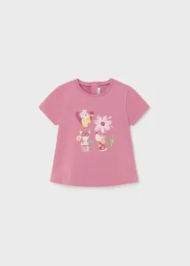 Tričko s krátkým rukávem KVĚTINKA středně růžové BABY Mayoral velikost: 92 (24 měsíců) #6206329