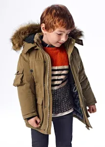 Kabát zimní s odepínací kožešinou Mini Mayoral velikost: 122