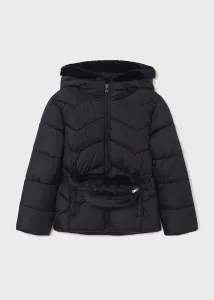 Zimní  bunda s kožešinovou ledvinkou černá JUNIOR Mayoral velikost: 140 (10 let)