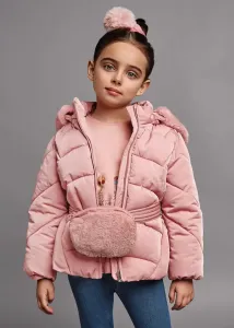 Zimní bunda s kožešinovou ledvinkou světle růžová MINI Mayoral velikost: 92