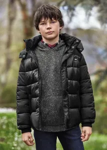 Zimní bunda s odepínací kapucí černá JUNIOR Mayoral velikost: 172 (18 let)