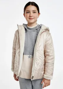 Zimní oboustranná bunda s kožešinou smetanová JUNIOR Mayoral velikost: 162 (16 let)