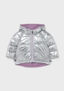 Zimní oboustranná bunda stříbrná BABY Mayoral velikost: 74 (9 měsíců)
