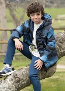 Kalhoty s kapsami pružné modré JUNIOR Mayoral velikost: 160 (14 let)