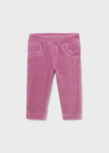 Kalhoty velurové s mašličkami fialové BABY Mayoral velikost: 74 (9 měsíců)