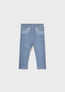 Legíny s tiskem džínů KVĚTINKY světle modré BABY Mayoral velikost: 86 (18 měsíců)