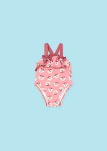 Plavky jednodílné s volánky KVĚTINKY růžové BABY Mayoral velikost: 92 (24 měsíců)