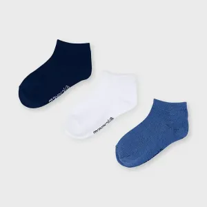 3 pack nízkých ponožek modré MINI Mayoral velikost: 10 (EU 35-36)