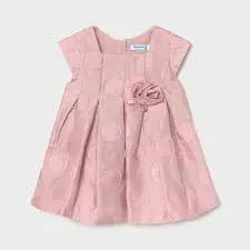 Šaty s látkovou růží růžové BABY Mayoral velikost: 74 (9 měsíců)