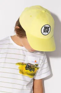 Dětska čepice Mayoral žlutá barva, z tenké pleteniny