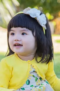 Dětská gumička do vlasů Mayoral žlutá barva