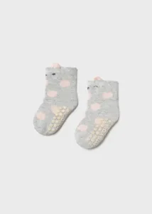 Ponožky s protiskluzem kočička šedé NEWBORN Mayoral velikost: 12 měsíců