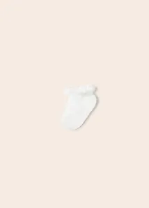 Ponožky s průsvitnou částí srdíčka smetanové NEWBORN Mayoral velikost: 3 (EU 16) #4059951