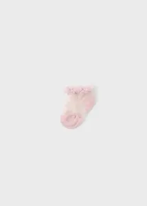 Ponožky s průsvitnou částí srdíčka světle růžové NEWBORN Mayoral velikost: 12 měsíců (EU 19) #4059949