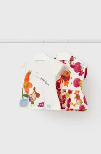 Bavlněné dětské tričko Mayoral 2-pack bílá barva #5889144