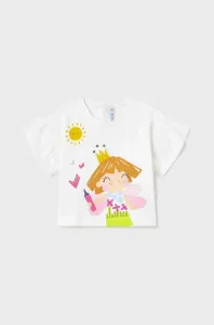 Bavlněné dětské tričko Mayoral bílá barva #5747465