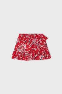 Dětská bavlněná sukně Mayoral červená barva, mini #4686356