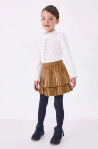 Dětská sukně Mayoral béžová barva, mini, áčková #5686102