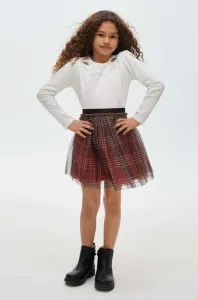 Dětská sukně Mayoral červená barva, mini, áčková #5964154
