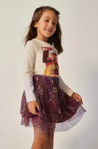 Dětská sukně Mayoral vínová barva, mini, áčková #6179823