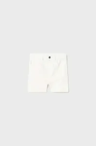 Dětské bavlněné šortky Mayoral bílá barva, nastavitelný pas #4681116