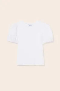 Dětské bavlněné tričko Mayoral bílá barva